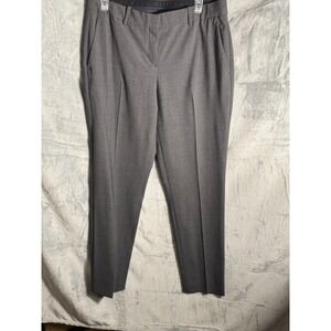 Theory Testra 2b Tailored Wool Blend Dress Pants Gray Women's Size 10 Slacks